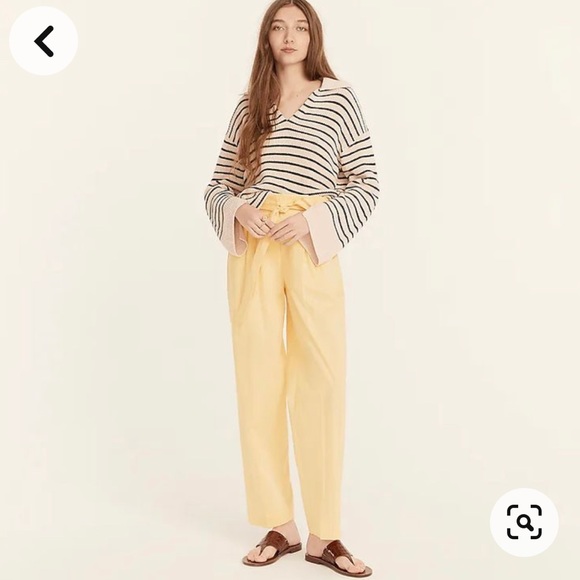 NWT J. Crew Tie-waist tapered lightweight chino pant Size 4 Black - Picture 4 of 4